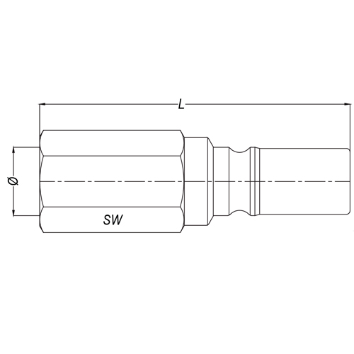 Recore Face Plana Rosca Fêmea