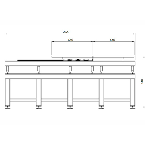 Mesa p/ Moldes com Suportes Mecânicos 6 Toneladas