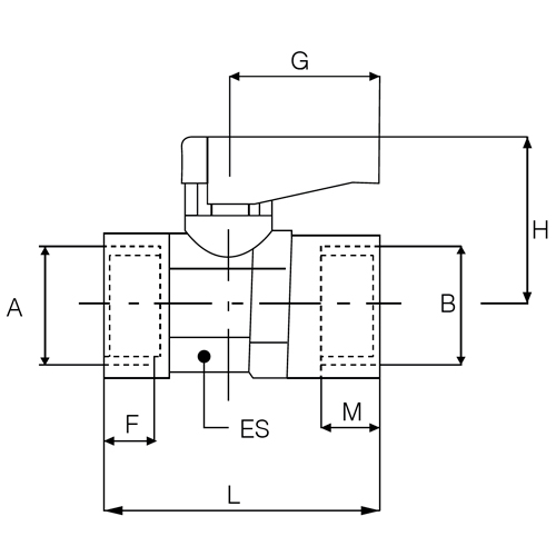 Micro Válvula de Esfera Fêmea/Fêmea