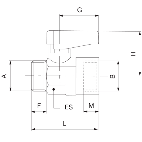 Micro Válvula de Esfera Fêmea/Macho