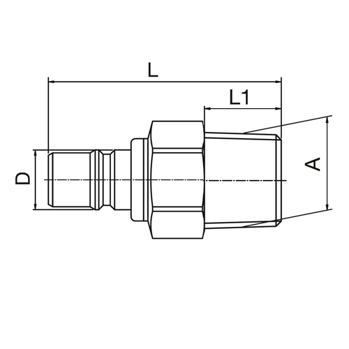 Record Rosca Macho com Válvula BSPT