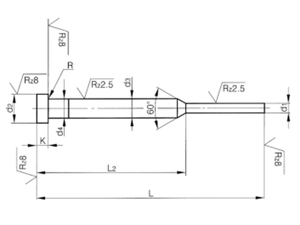 DIN 1530 CH Extrator Respigado Temperado