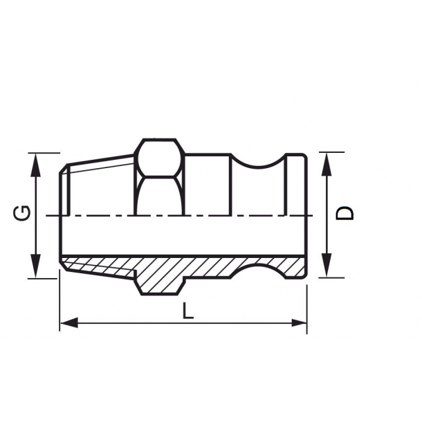 ENCAIXE ROSCADO MACHO TIPO F