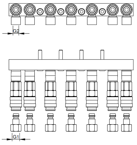 Conexão do Coletor Pneumático