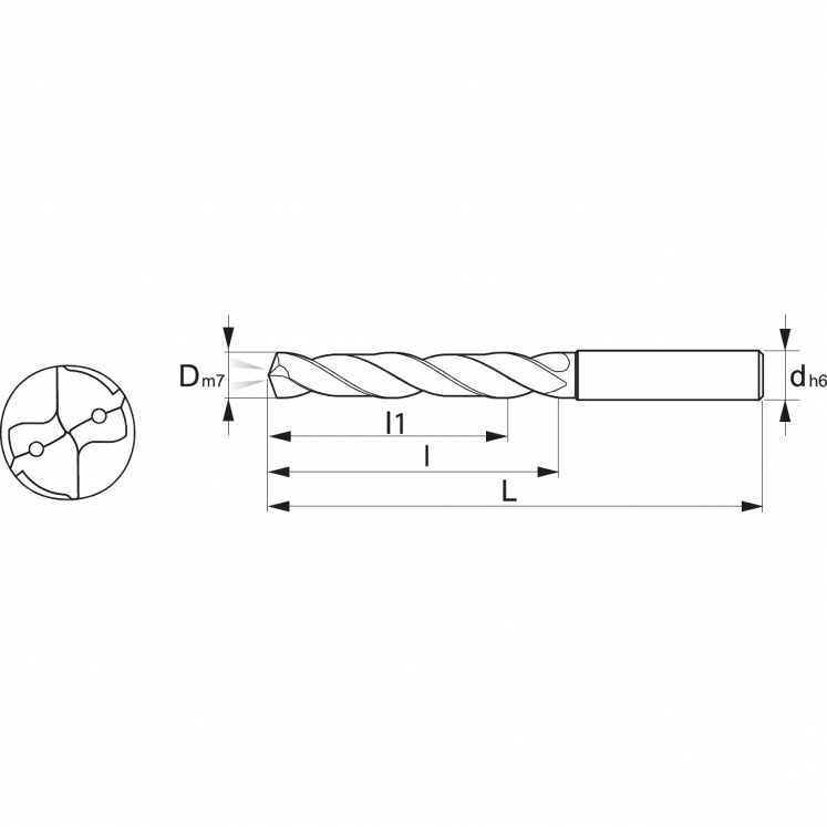BROCA DUPLA 5XD FUROS DE REFRIGERAçãO KERFOLG A0072