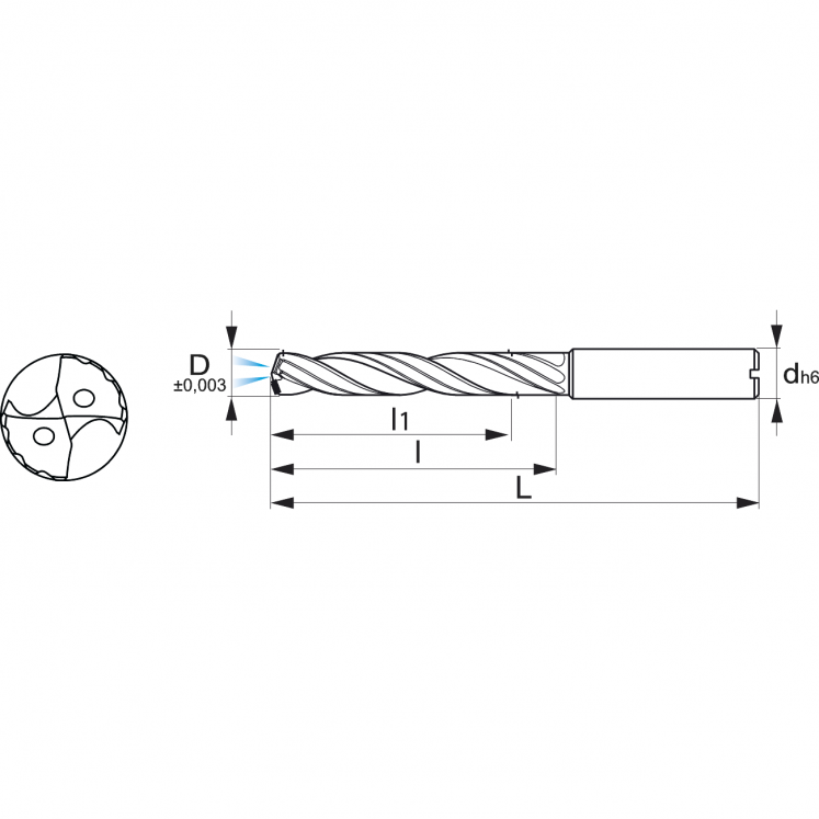 BROCA 3XD MANDRILADORA COM REFRIGERAçãO KERFOLG A0090