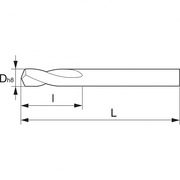 BROCA DE PONTO 90° HSSE TIAIN SéRIE LONGA NDF KERFOLG A1656