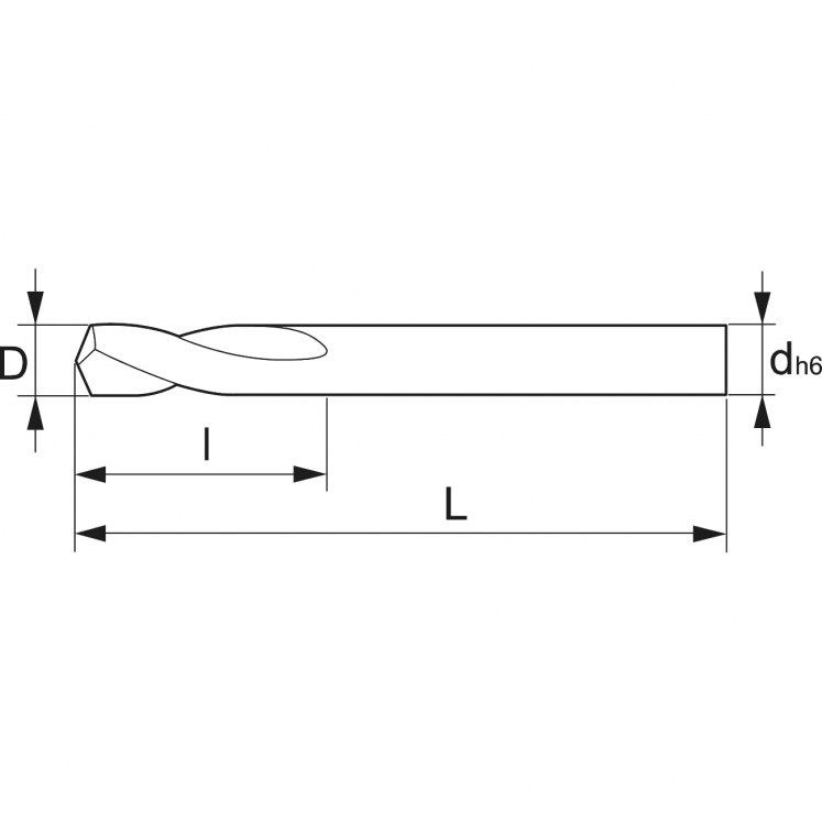BROCA DE PONTO 120° HM DIN 1897 KERFOLG A1680