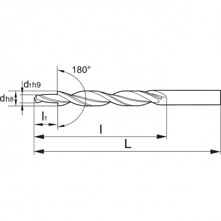BROCA ESCALONADAS 180° HSS DIN 8376 WRK A1730