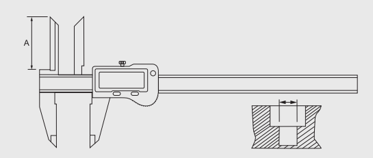 Alpa - Paquímetro Digital de Ranhuras Interiores