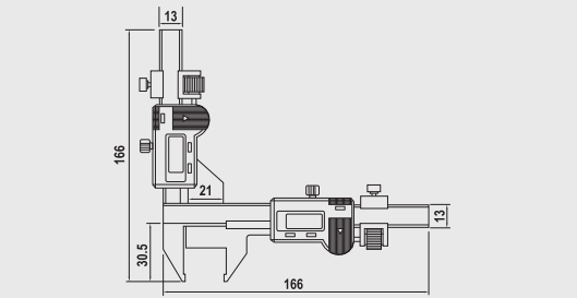 Alpa - Paquímetro Digital de Mola Pré-ajustado