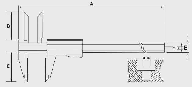 Alpa - Paquímetro de Vernier p/Junção de Anel