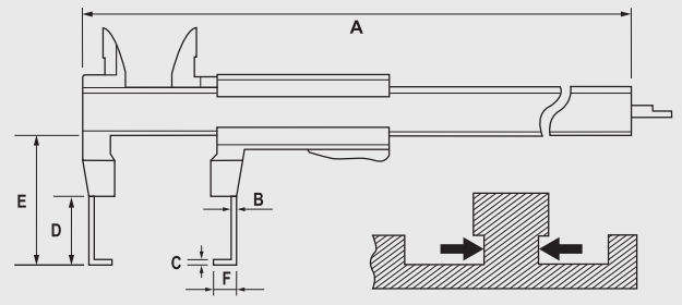 Alpa - Paquímetro de Vernier p/Junção de Anel