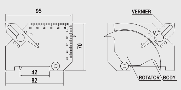 Alpa - Paquímetro de Vernier p/Junção de Anel
