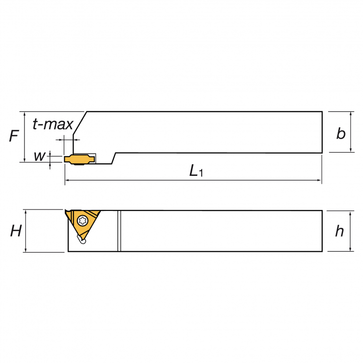 KERFOLG CES FERRO DE TORNO EXTERIORES DE RANHURAR