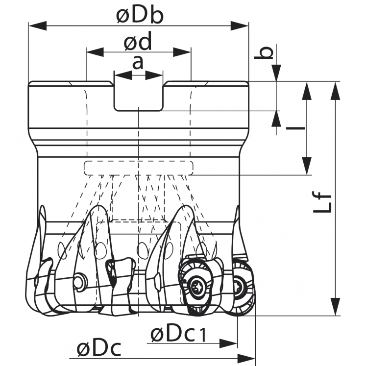 TUNGALOY FRESA TOROIDAL PARA PASTILHAS DE LADO DUPLO