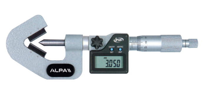 Alpa - Micrómetro Digital c/Contactos Esféricos Intercambiáveis IP65