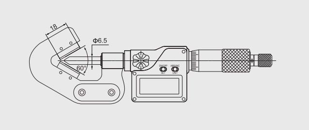 Alpa - Micrómetro Digital c/Contactos Esféricos Intercambiáveis IP65