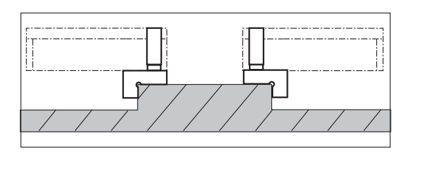 Alpa -Suporte Plana em L Medições Externas