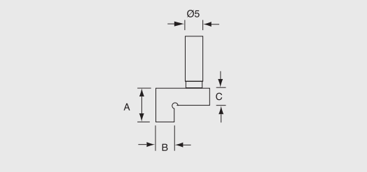 Alpa -Suporte Plana em L Medições Externas