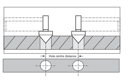 Alpa -Suporte Cónico Medições entre Centro de Furos