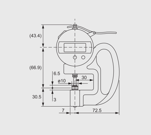 Alpa - Comparador Digital para Medição de Espessura