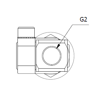 Braço de Vácuo com Mola e Corpo Roscado (Não Rotativo) e Cabeça Giratória