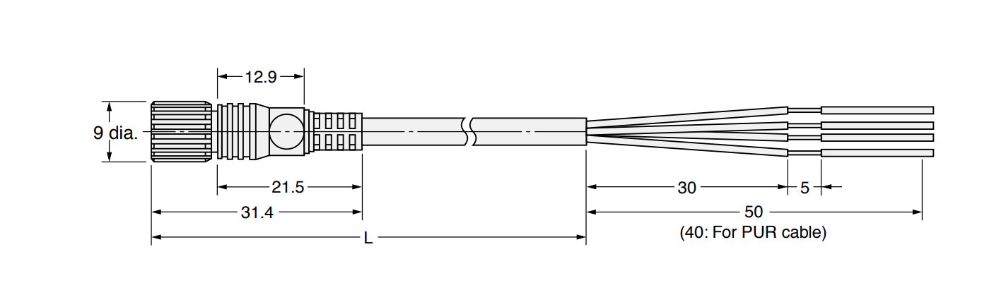 Conectores de Cabo Aparafusados M8