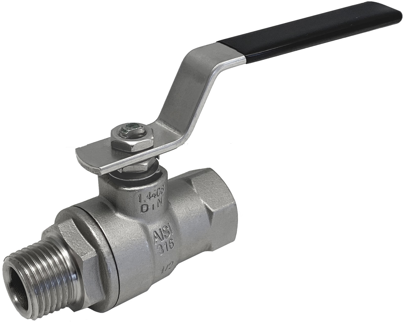 VáLVULA ESFERA ROSCA MACHO G ISSO 228, INOX 316L