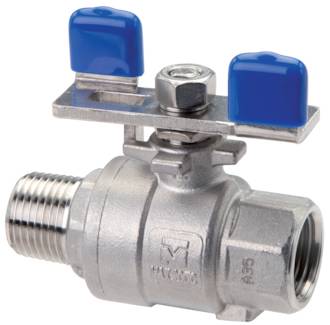 Parafuso de aço inoxidável em válvulas esfera de 2 partes, design leve, furo completo, PN 63 (Eco-Line)