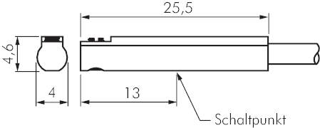 Interruptor do cilindro universal - ranhura em C, ranhura em T (5 mm) e cilindro redondo, Tipo D