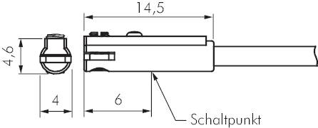 Interruptor do cilindro universal - ranhura em C, ranhura em T (5 mm) e cilindro redondo, Tipo D
