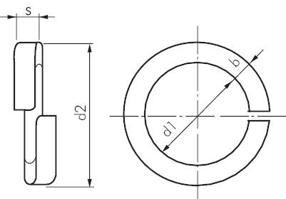Arruelas de mola, DIN 127 A - B