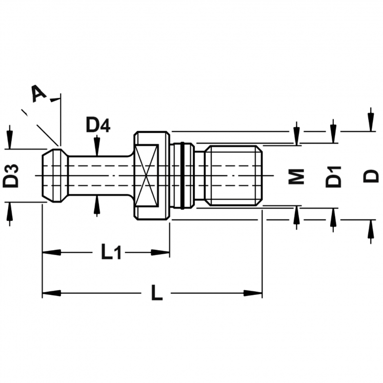 TIRANTE MAS 407 BT PERFURADO COM O-RING C4445