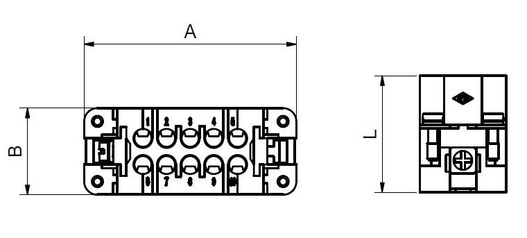 FICHA FEMÊA 3 LINHAS TERMINAL CRIMP