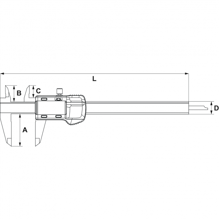 Alpa - Absolutus IP54 Paquímetro Digital com Função de Medição da Origem Absoluta