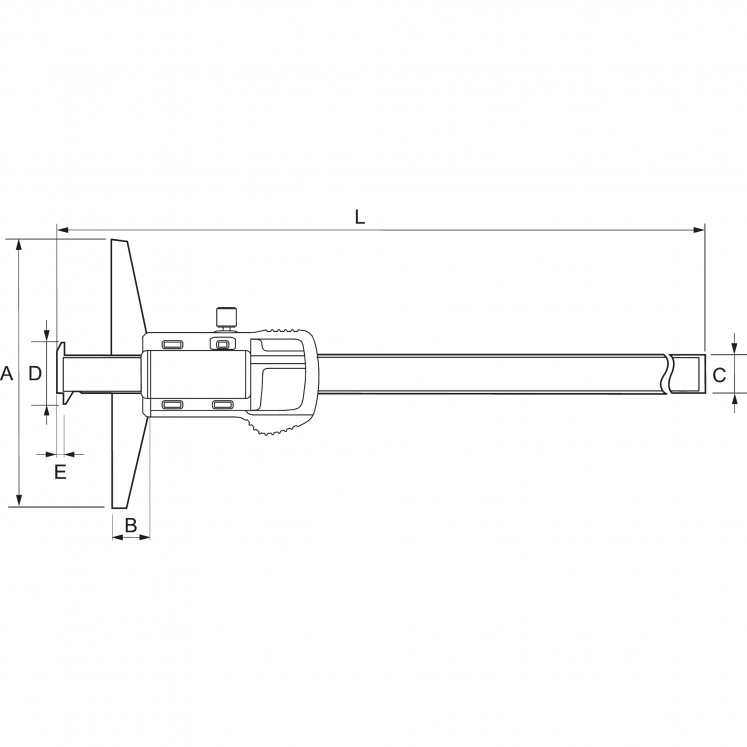 ALPA AA103 Paquímetro Digital de Profundidade Duplo IP54 D0022