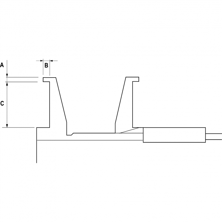 ALPA AB067 PAQUIMETRO VERNIER P/INTERIOR DE RANHURAS D0270
