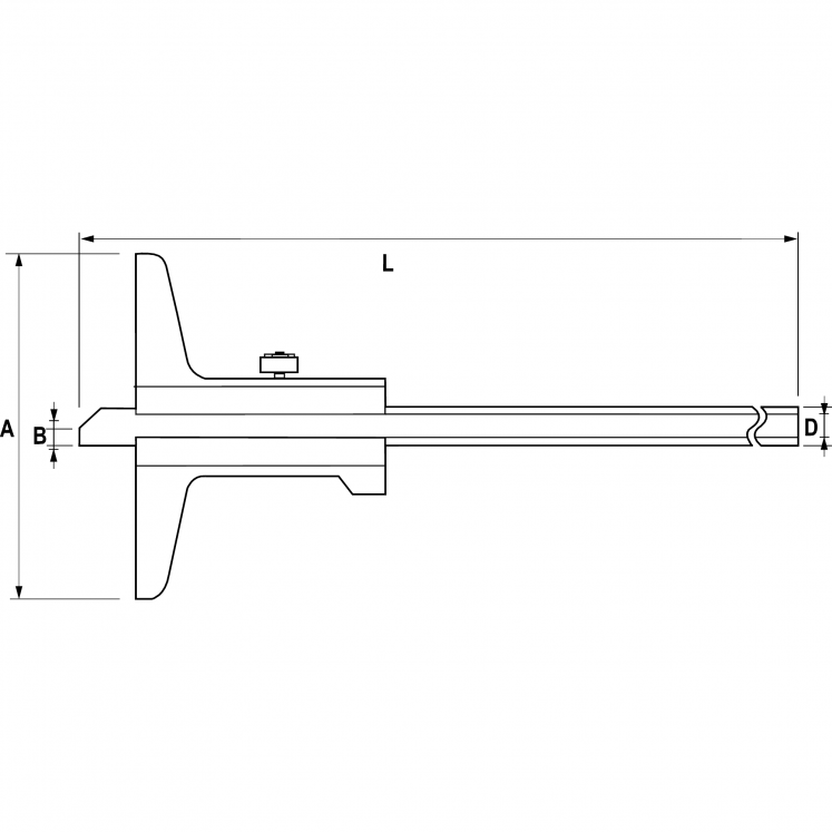 ALPA AB055 Paquímetro de Profundidade Vernier D0310