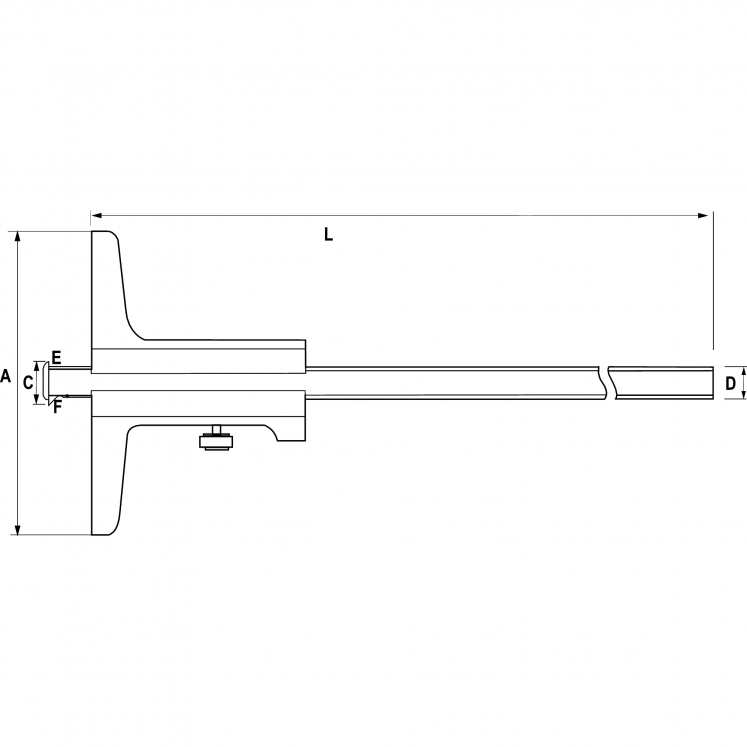 ALPA AB062 Paquímetro Profundidade Vernier D0320