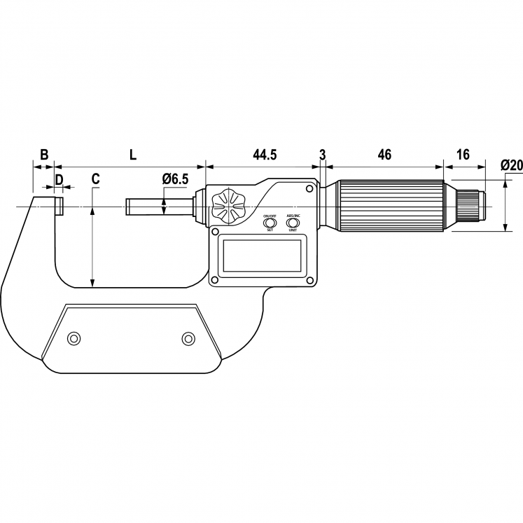 ALPA BA020 MICROMETRO DIGITAL IP65 D1105