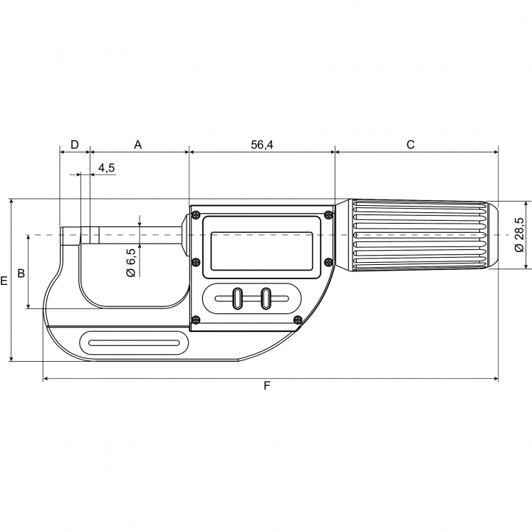 ALPA BA010 MICROMETRO DIGITAL EXTERIOR IP67 D1111 MEGAWHIZ