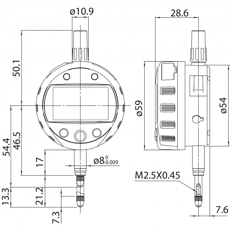 MITUTOYO SERIE 543 INDICADOR DE DISCAGEM DIGITAL D2356