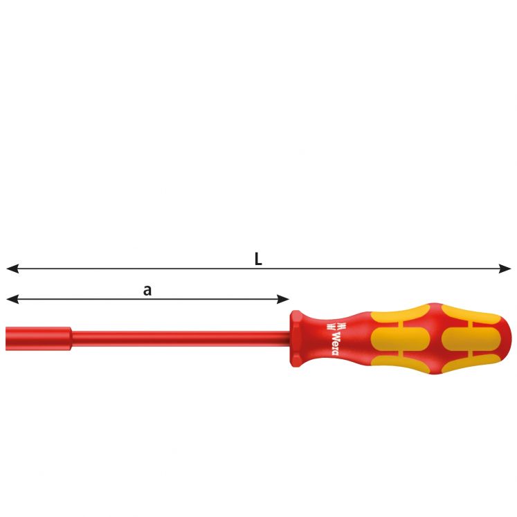 WERA CHAVE PARA PORCAS HEXAGONAIS ANTI-CHOQUE ATÉ 1000 V