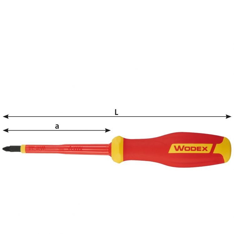 WODEX CHAVE DE FENDAS ISOLADA PARA PARAFUSOS POZIDRIV E5770