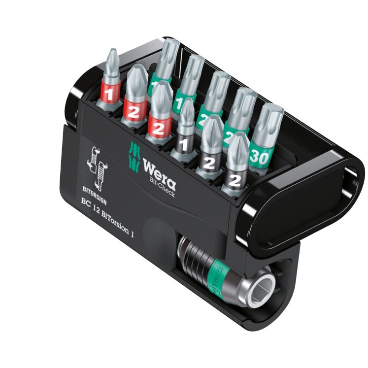 WERA KIT DE BITS BITORSION E SUPORTE DE ENCAIXE RÁPIDO E7582