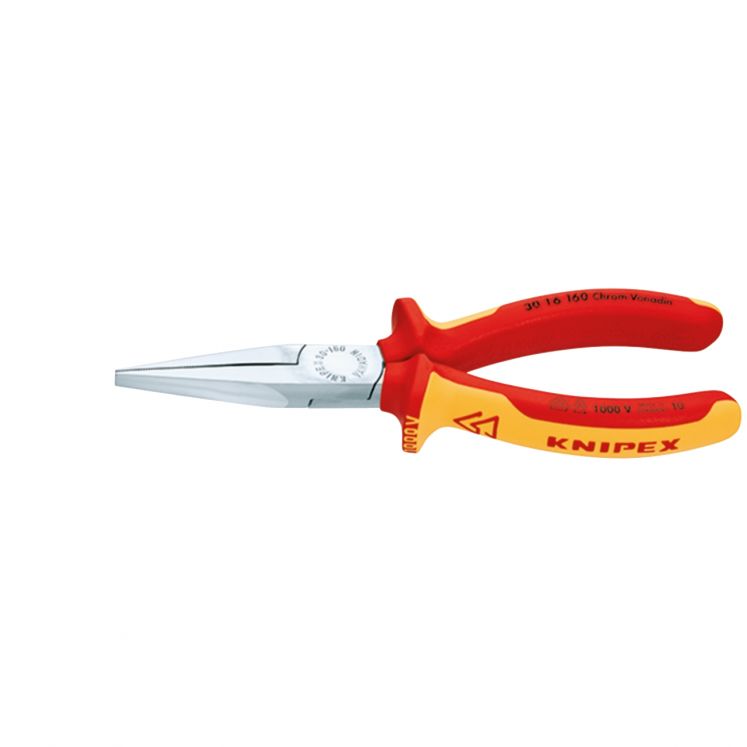 ALICATE DE PONTA PLANA VDE ISOLADO 1000 VOLTS KNIPEX 30 16 160