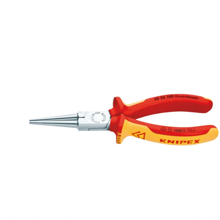 KNIPEX ALICATE PONTA REDONDA VDE ISOLADO 100 VOLTS 30 36 160