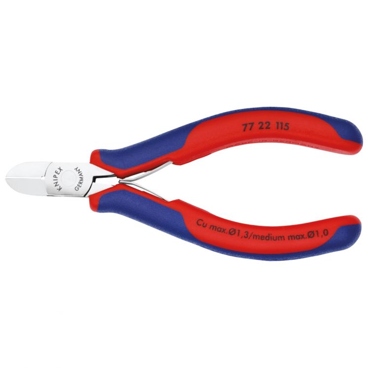 ALICATE DE CORTE PARA ELECTRóNICA E MECâNICA FINA DIN ISO 9654 KNIPEX 77 22 115
