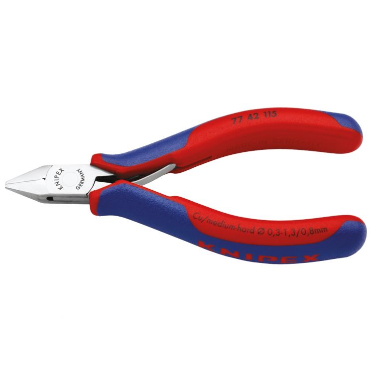 ALICATE DE CORTE PARA ELECTRóNICA E MECâNICA FINA DIN ISO 9654 KNIPEX 77 42 130